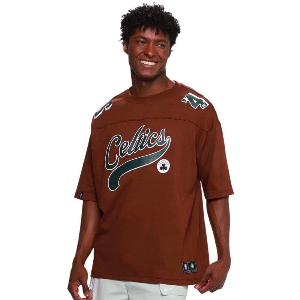 Camiseta Nba Masculina Boston Celtics Yards Oversize