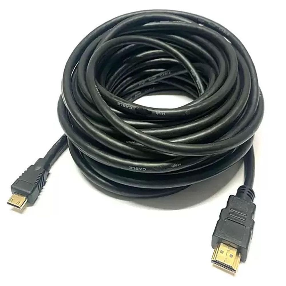 Cabo Mini Hdmi 15 Metros Para Câmera Canon Panasonic Nikon