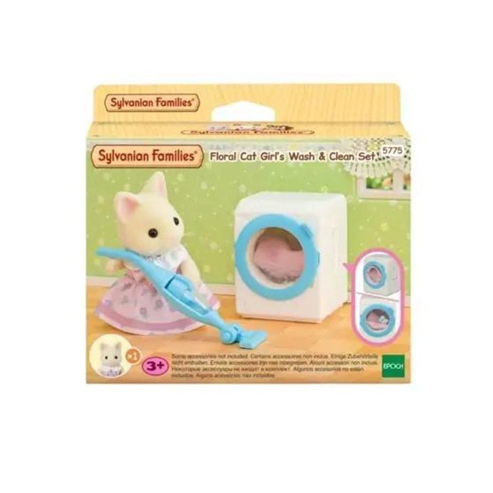 Sylvanian Families Conjunto Lavagem E Limpeza Menina Gato