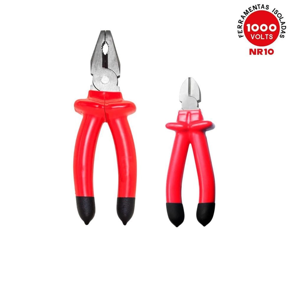 Kit Alicate Universal 8 E Corte Diagonal 6 Isolado 1000V