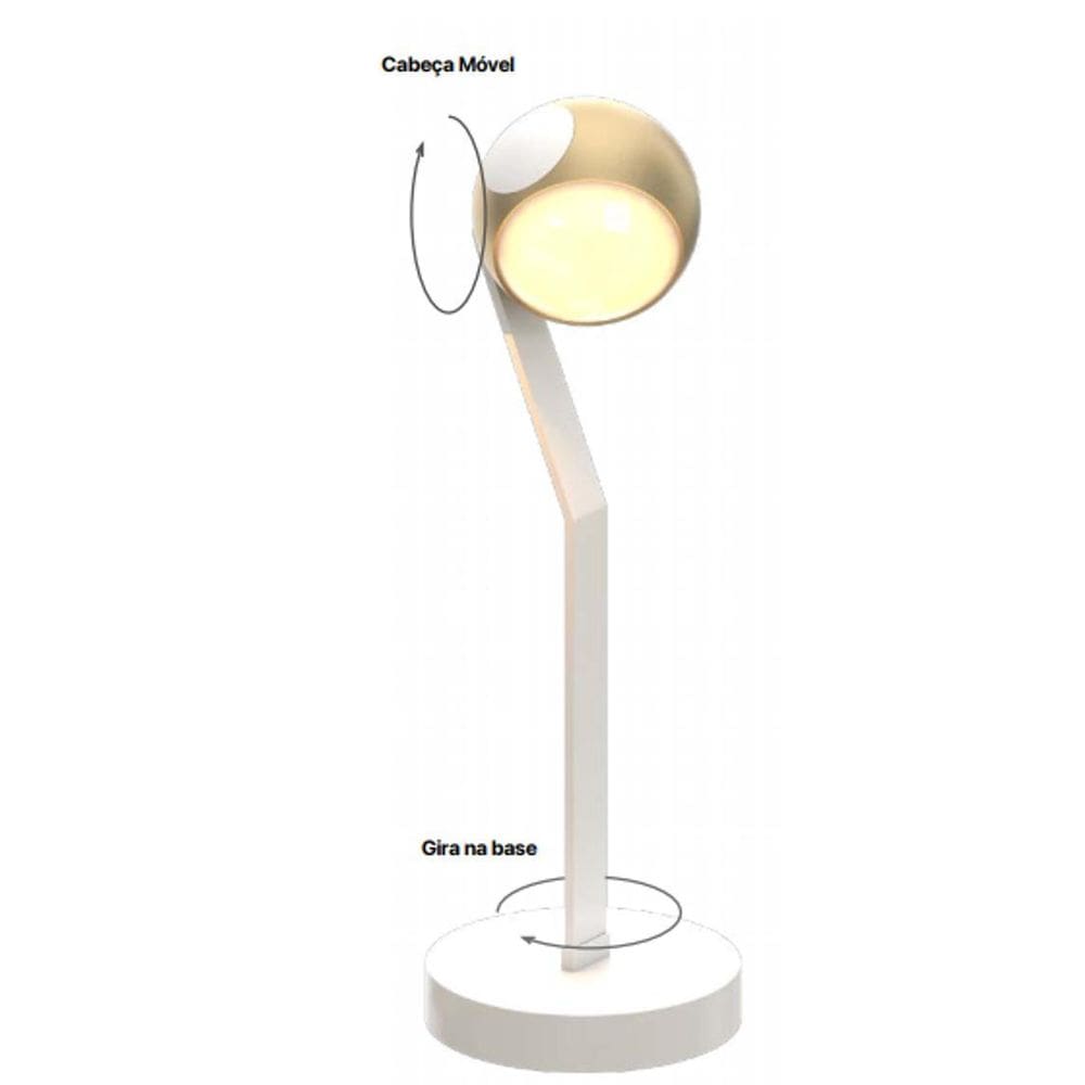 Luminária De Mesa Íris Luz Quente Dimerizável