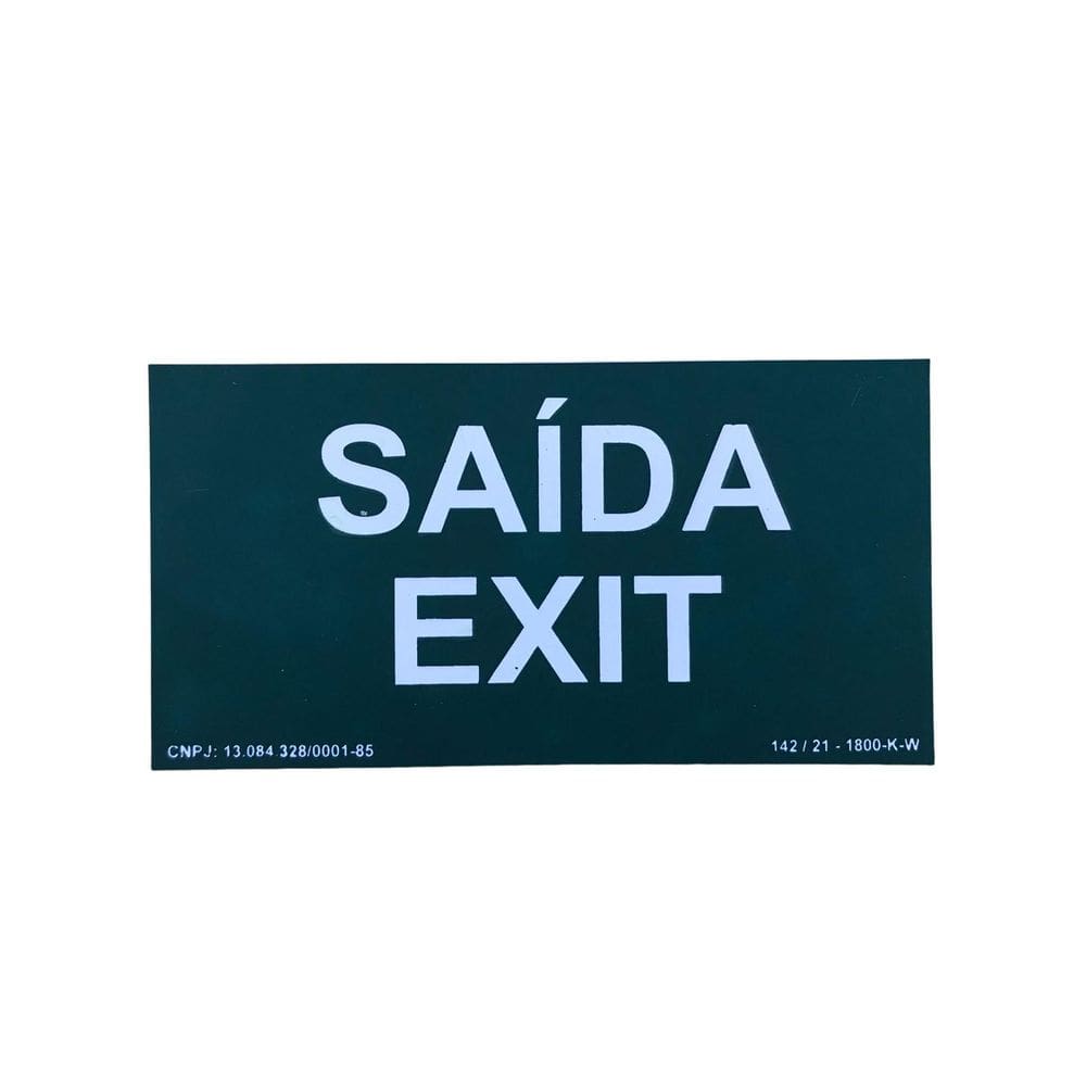 Placa Pvc Fotoluminescente Saída Exit Emergência