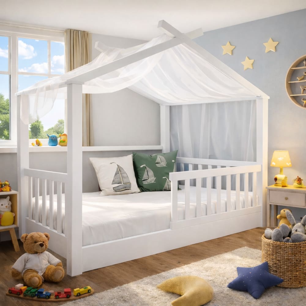 Cama Casinha Infantil Montessori De Madeira Maciça