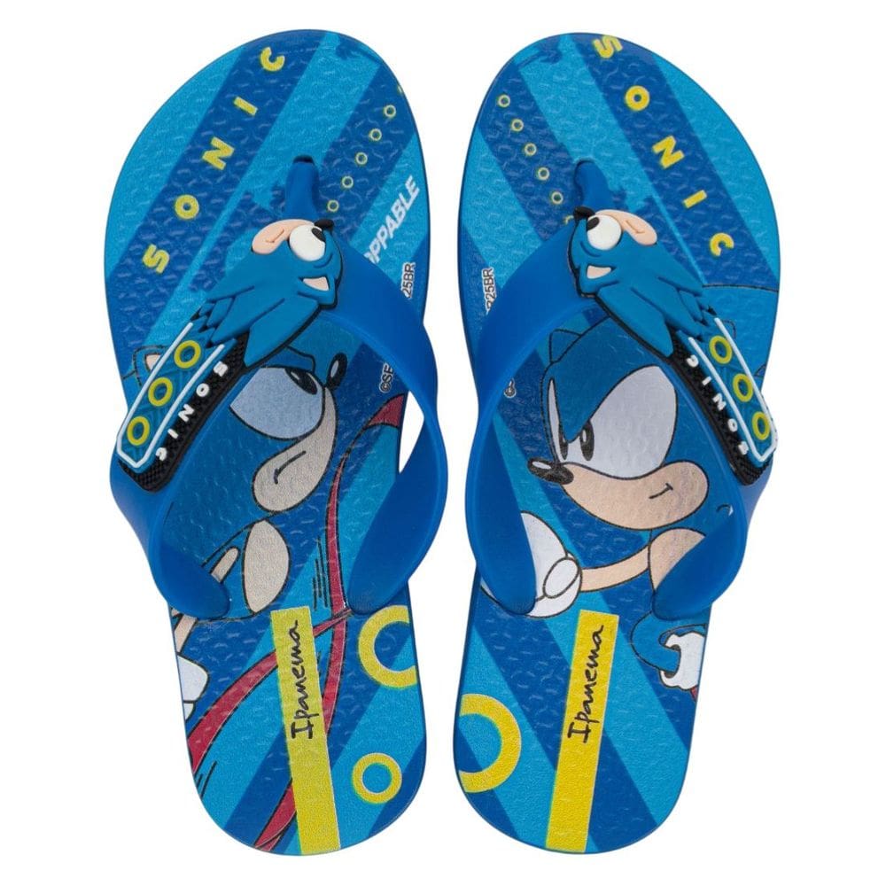 Chinelo Infantil Menino Estampa Sonic Conforto Ipanema