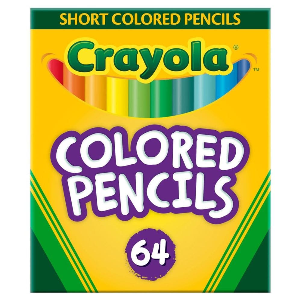 Lápis de cor Crayola Mini 64 unidades com apontador e estojo