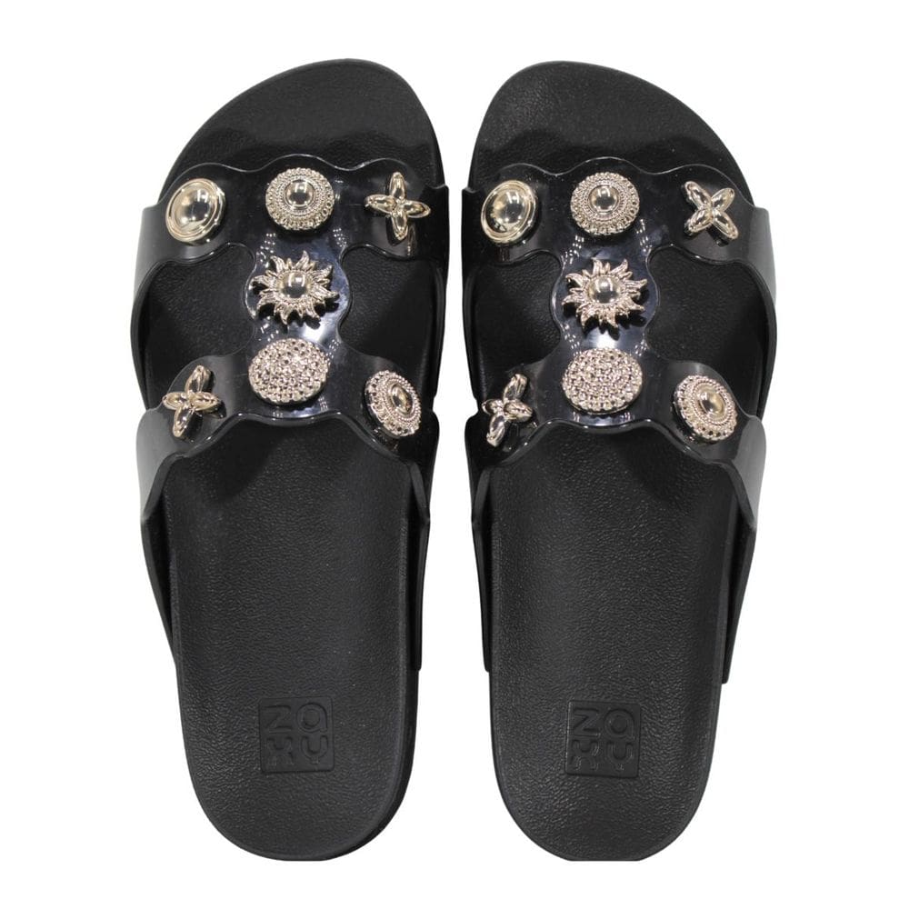 Tamanco Zaxy Charms Preto