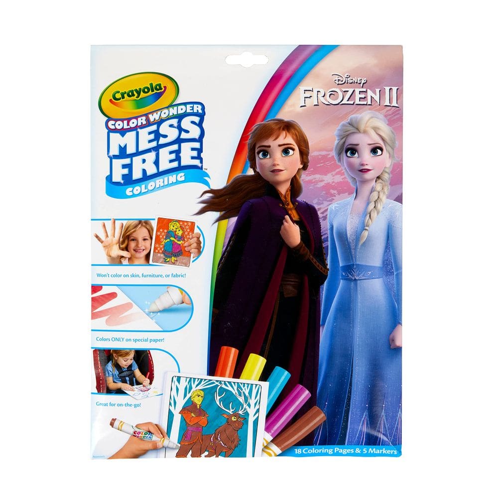 Conjunto de colorir Crayola Frozen Color Wonder 18 páginas com marcadores