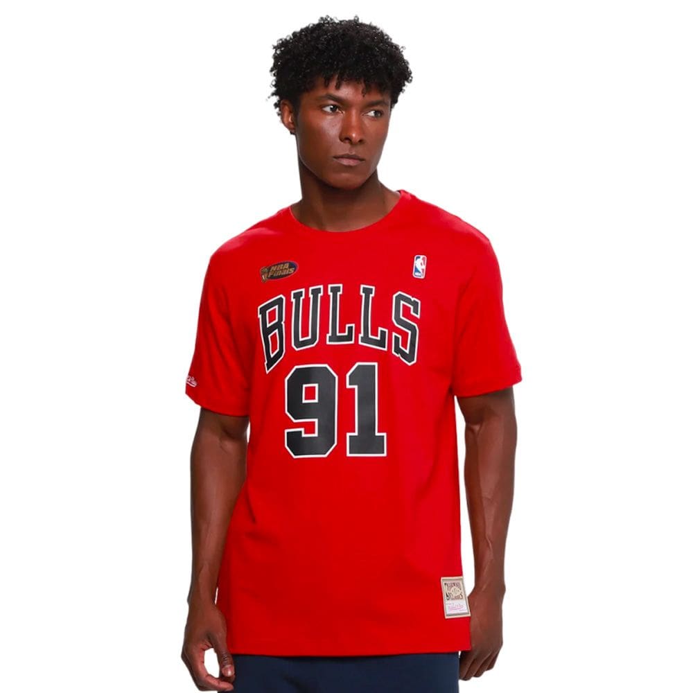 Camiseta Mitchell & Ness Nba Masculina Chicago Bulls Rodmann