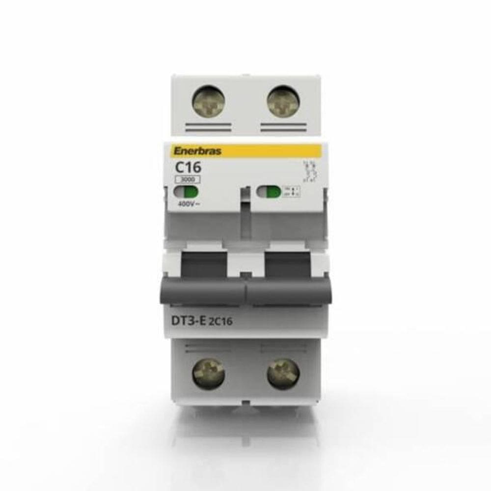 Disjuntor Termomagnético Bipolar 16A Curva C Enerbras