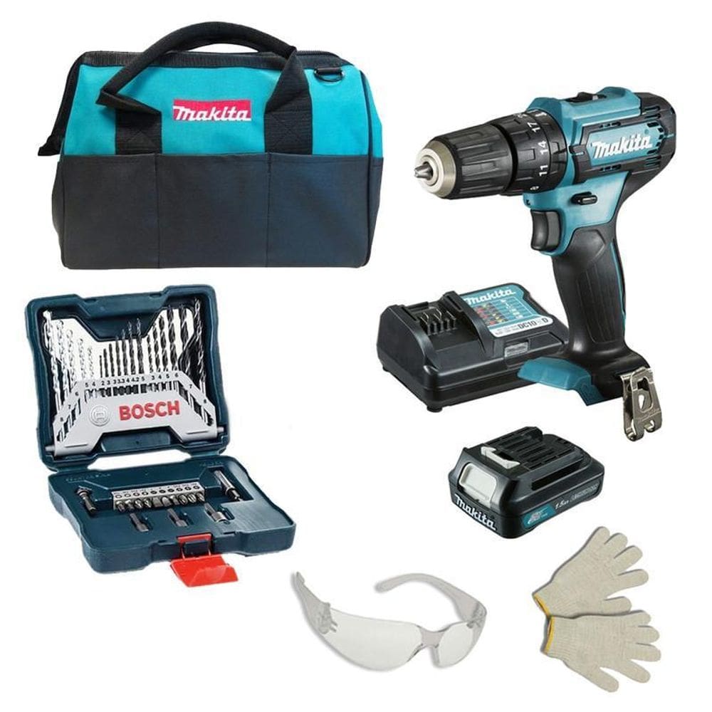 Parafusadeira Furadeira 12V Hp333Dwyx3 Makita + Bolsa Makita
