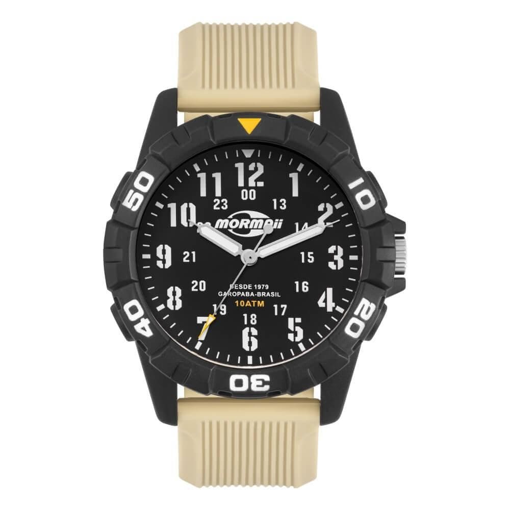 Relógio Mormaii Masculino Casual Bege/Preto - MOPC21JALMX/8X