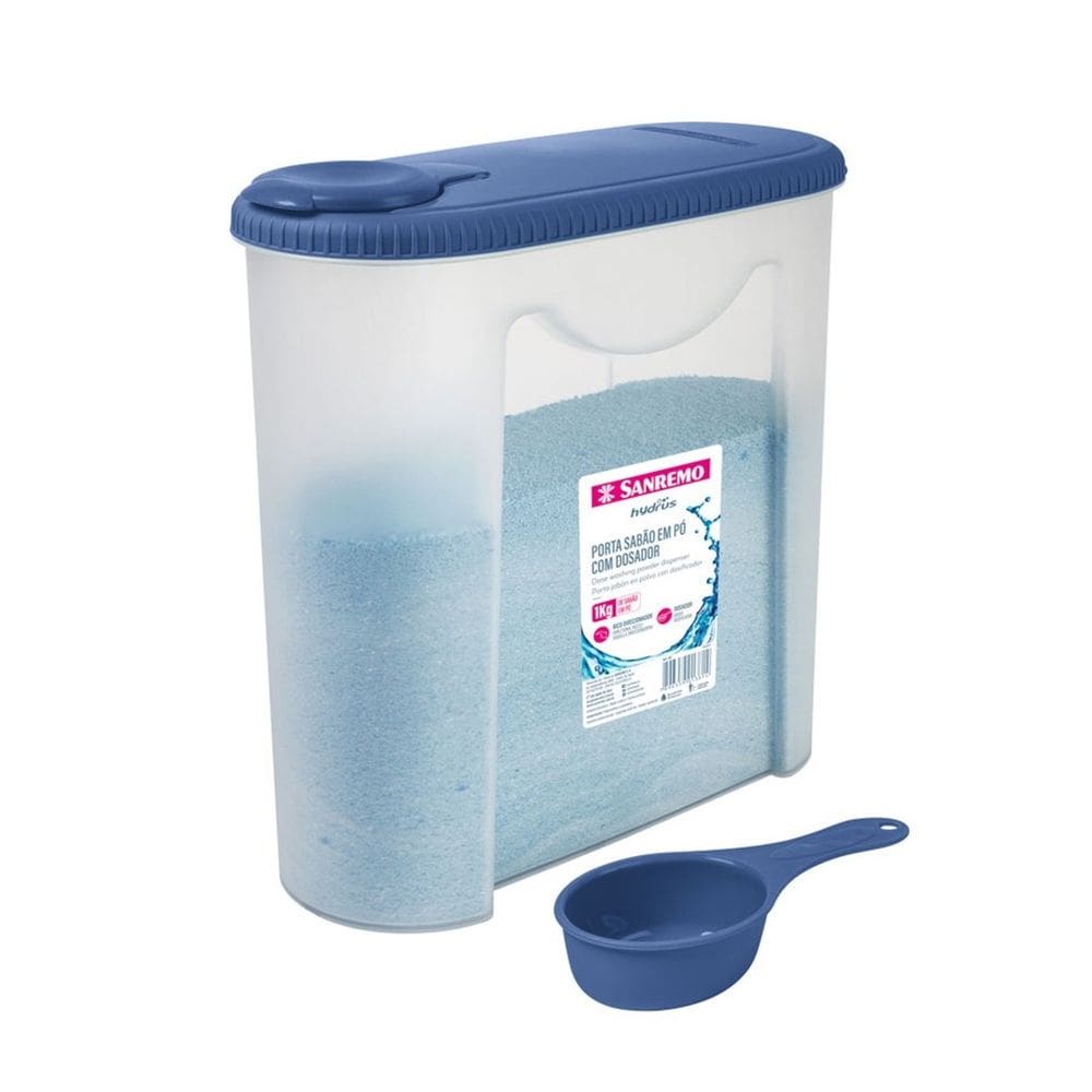 Porta Sabão em Pó 1kg Com Dosador Plástico - 267 Sanremo