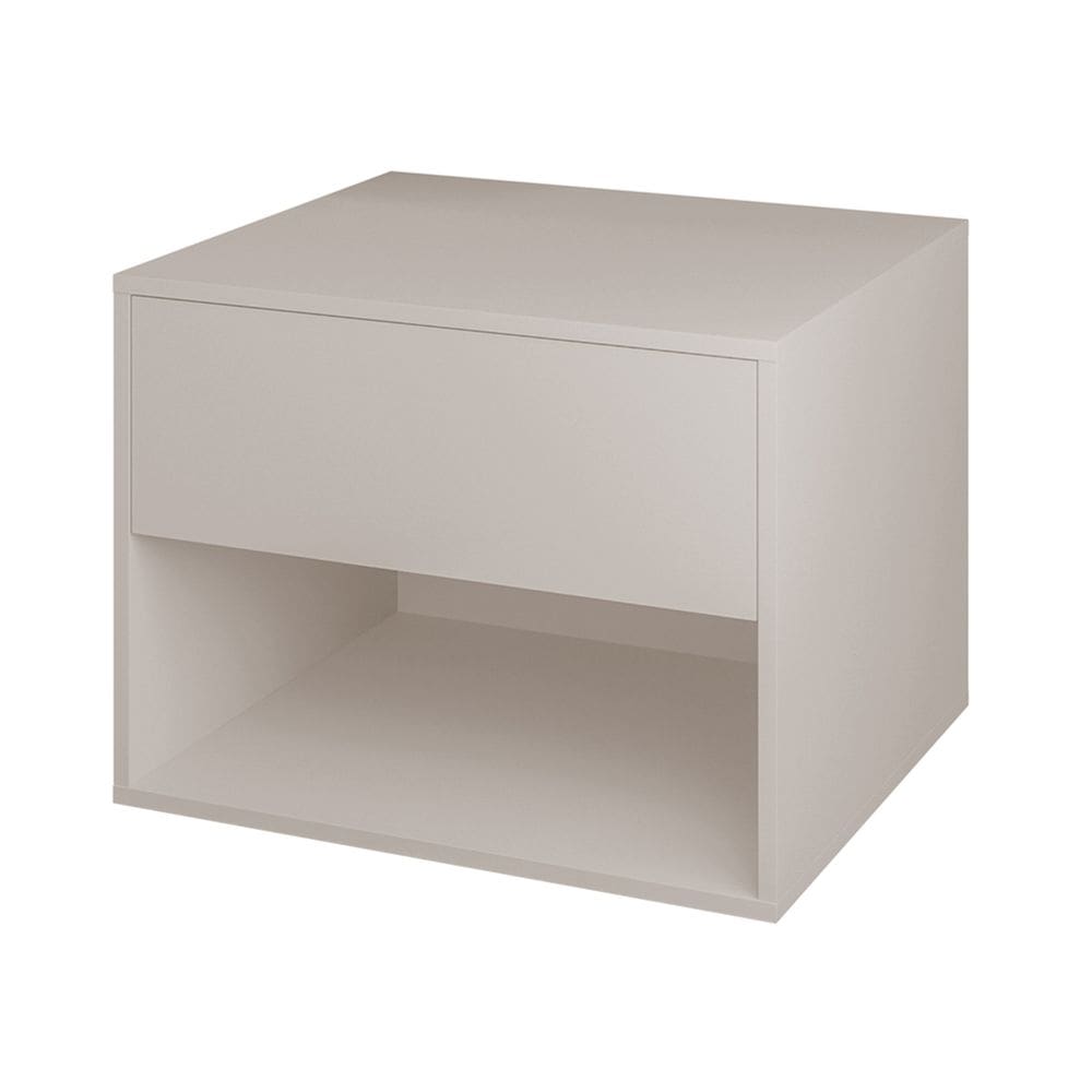 Mesa de Cabeceira Suspensa Branca Quarto MDP - Gaveta