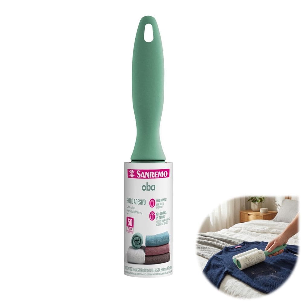 Rolo Adesivo Removedor de Pelos Poeira 50 Folhas - SR907 Sanremo