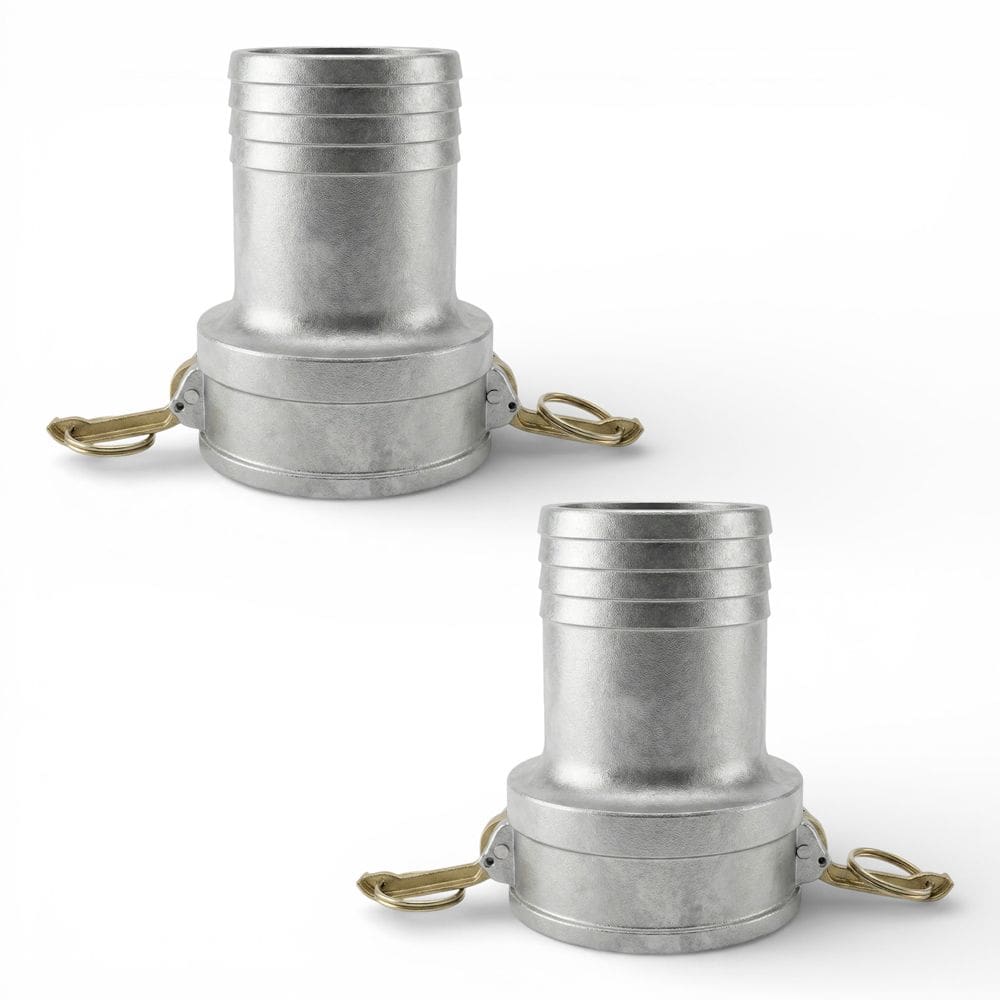 Kit 02 Engates Rápido Mangote Fêmea Espigão 3 Polegadas em Alumínio