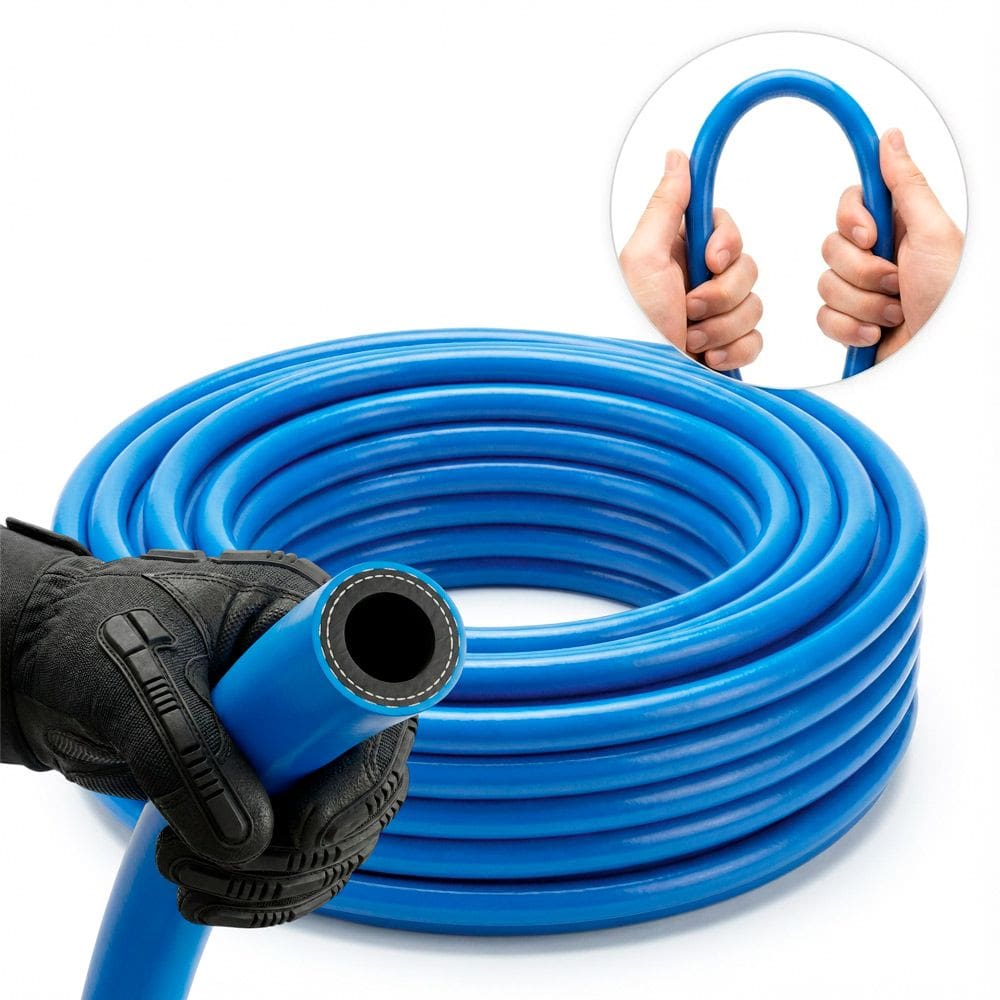 10 Metros Mangueira Lava Auto Jato Resistente 1000psi 1/2 Polegadas Azul