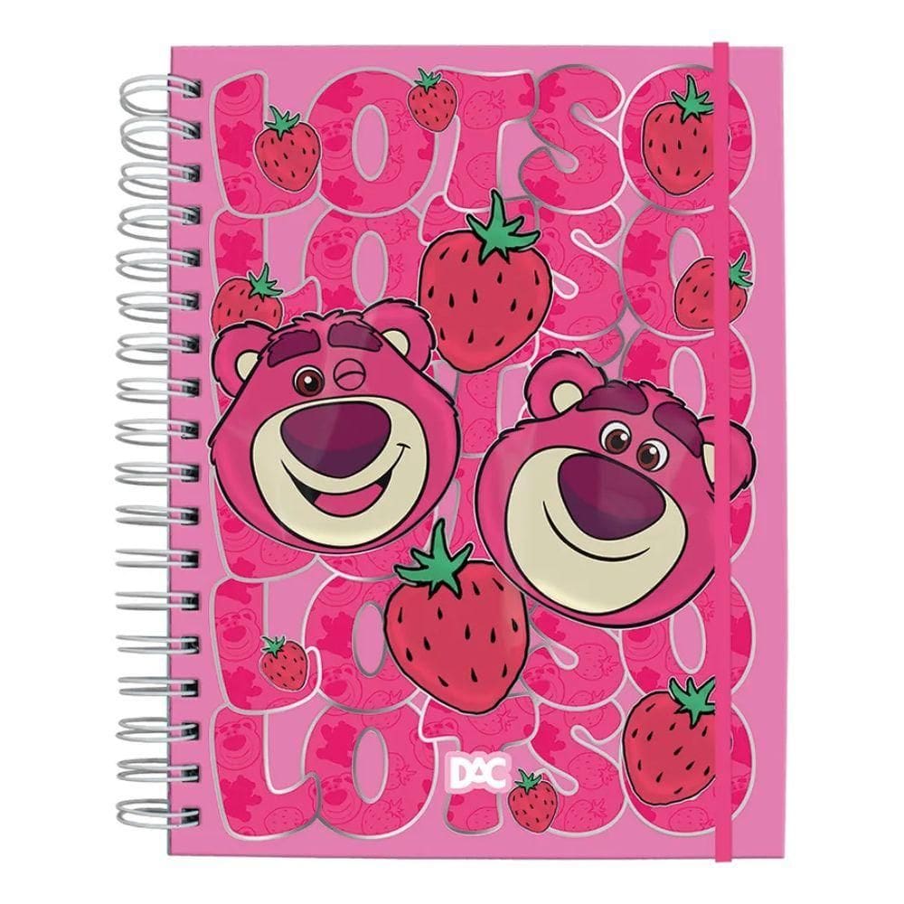 Caderno Smart Colegial Lotso - Pink - 80 Folhas - 5295 - Dac