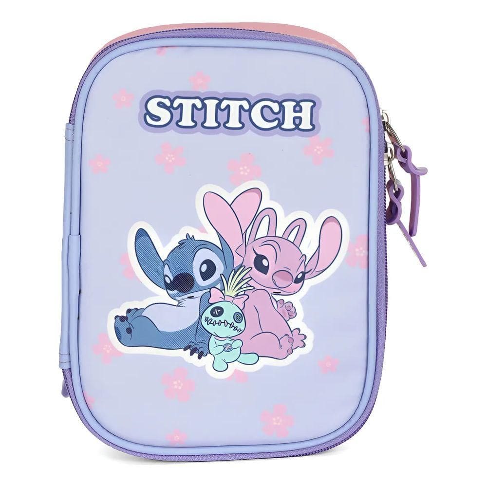 Estojo Escolar Box Stitch e Angel - Roxo ET50094SC - Luxcel