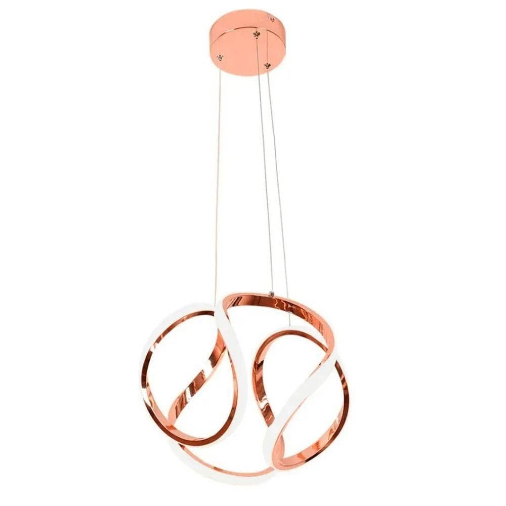 Lustre Pendente Led Moderno Design Atual Luxo 50w Luz Iluminaçao Quarto Casa Lasa Restaurante