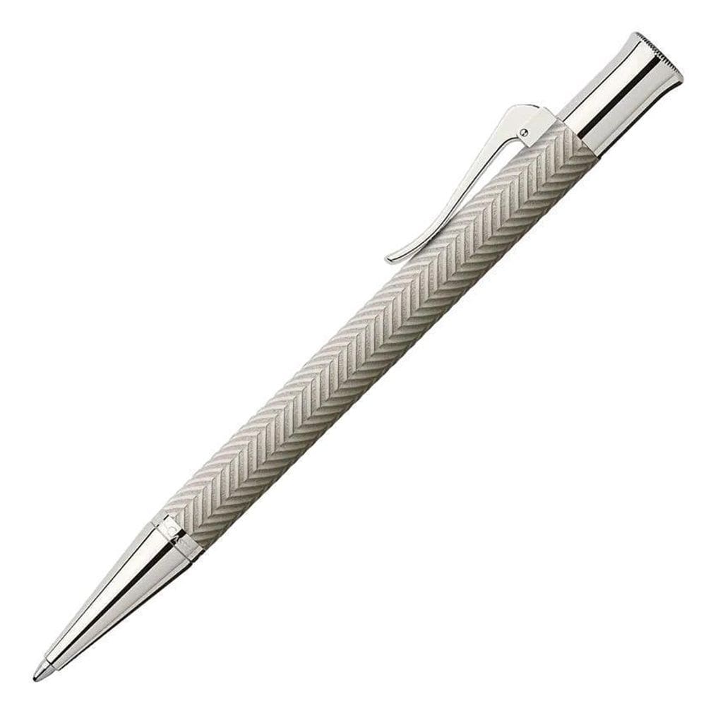 Caneta Esferográfica Graf V Faber-Castell Guilloche Cinza