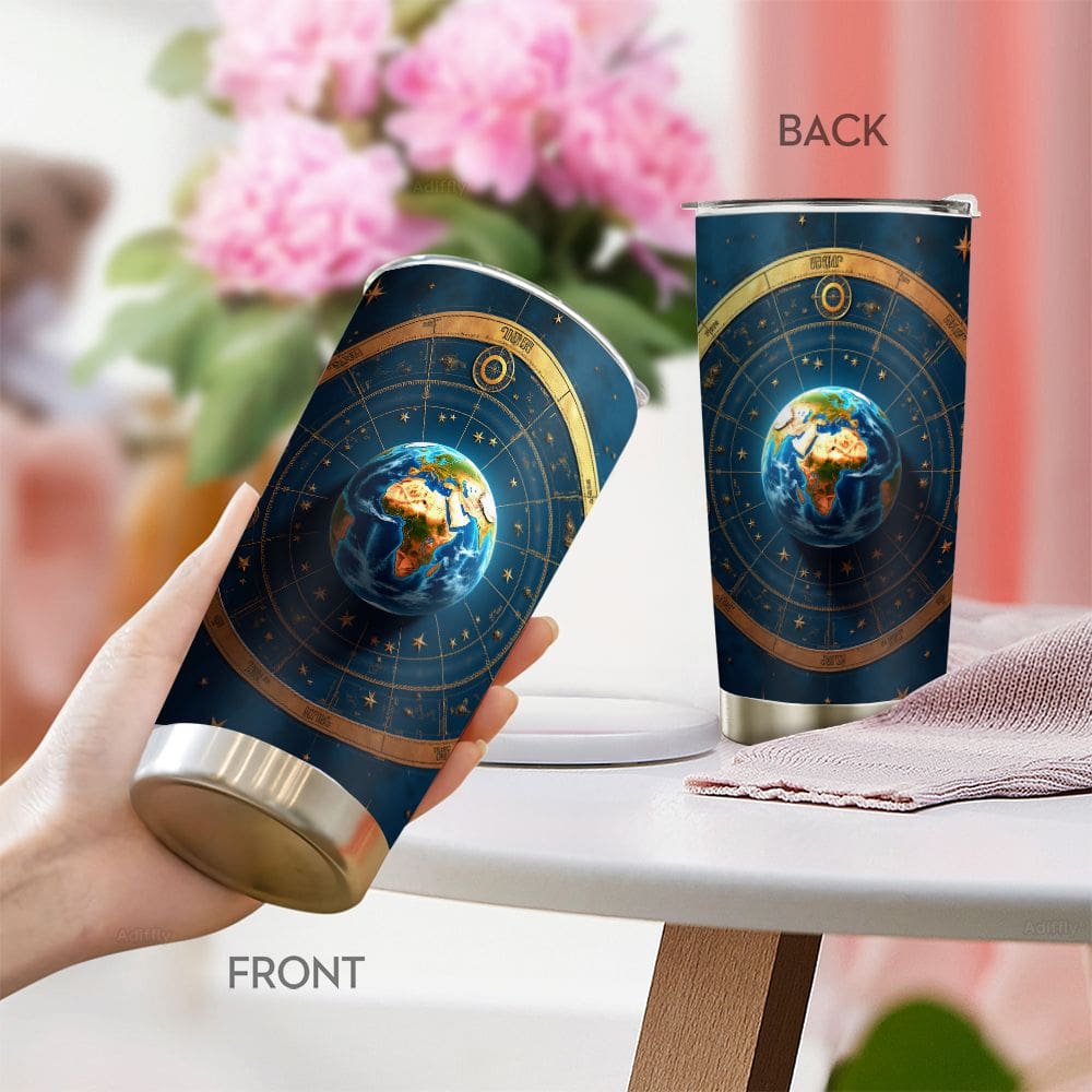 Copo de viagem Caneca de café Oasisdream 600 ml com impressão terrestre