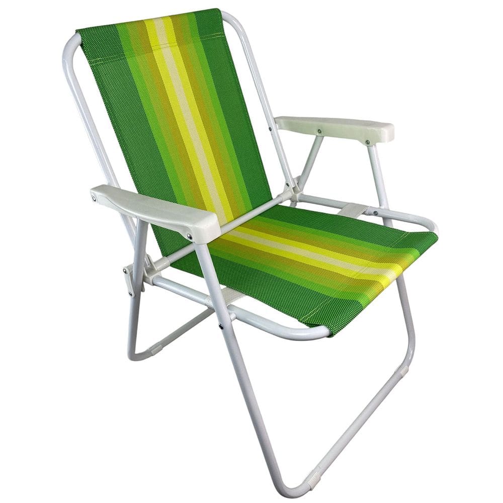Cadeira de Praia Dobravel Jardim Quintal Piscina Deck  Varanda Ar Livre Camping Acampamento Pesca Lazer Sol Verao