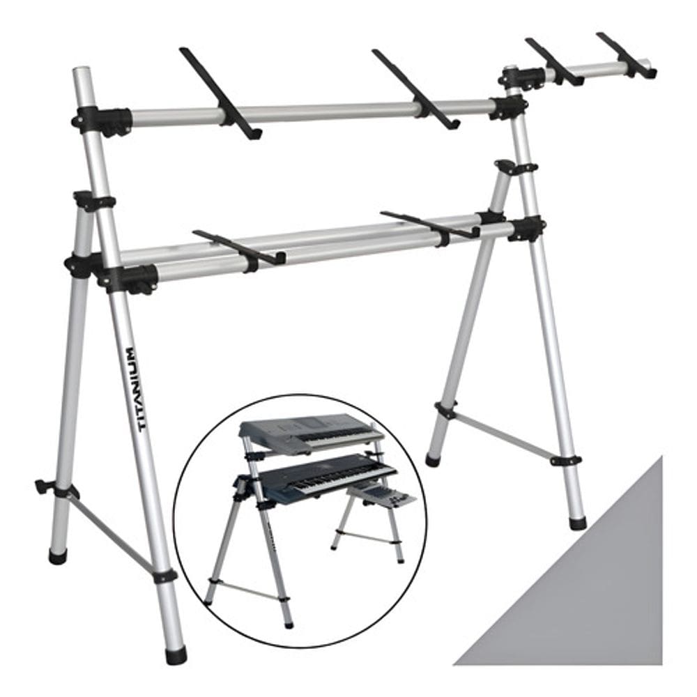 Suporte Apoio De Teclado Duplo e Notebook Estilo Rack da Titanium Modelo Ty212 BEM