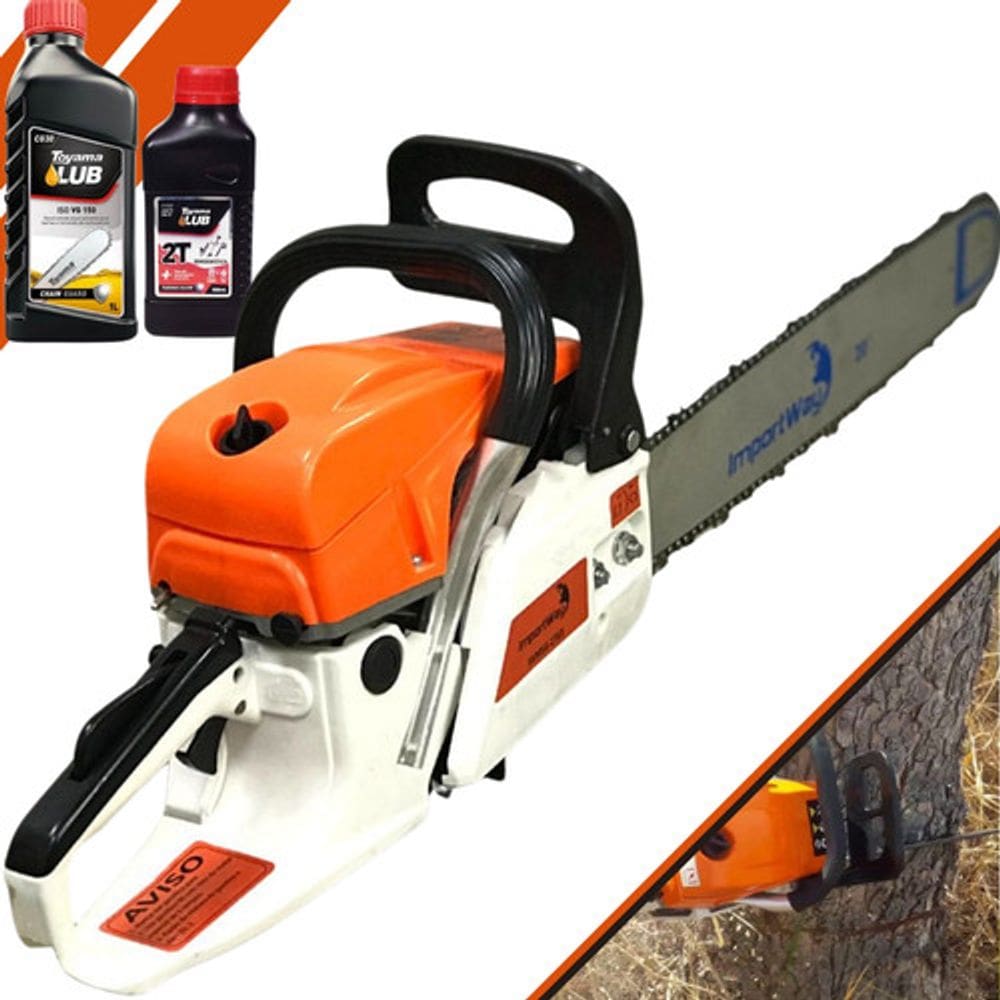 Motosserra Importway 63c 2,8hp Sabre Grande 22 Profissional com Oleo Toyama de Motor + Óleo Corrente