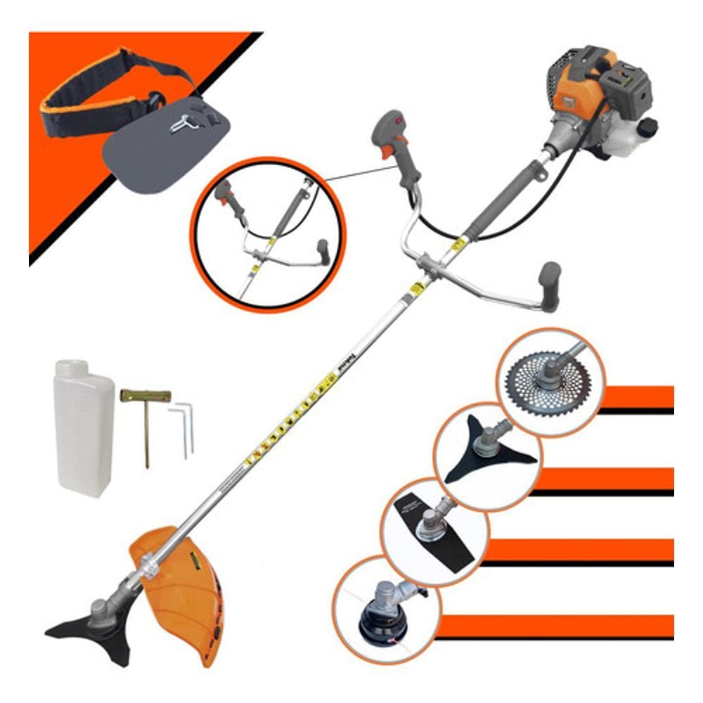 Roçadeira Lateral À Gasolina Tekna + Lâminas Extras 2p E 40d