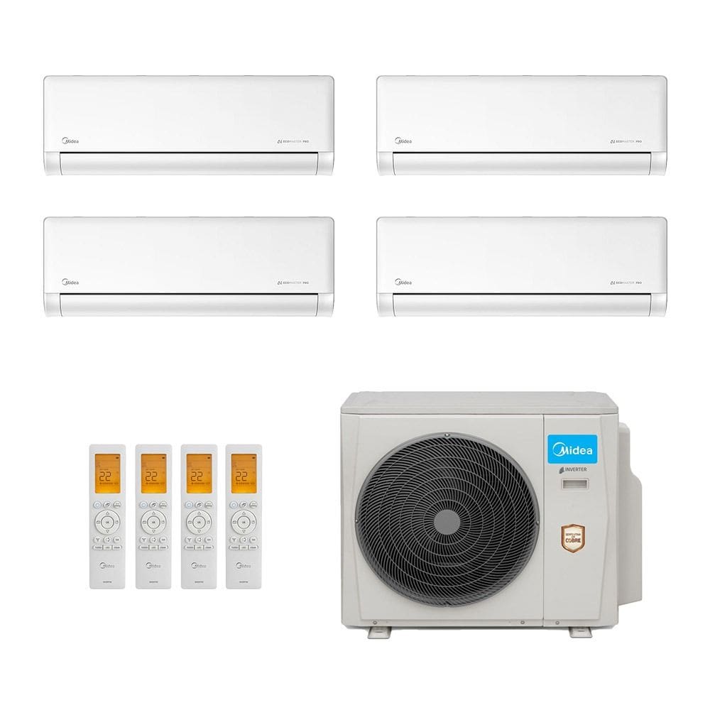 Ar-Condicionado Multi Split Inverter Midea 36.000 (2x Evap HW 9.000 + 1x Evap HW 12.000 + 1x Evap HW 18.000) Quente/Frio 220V