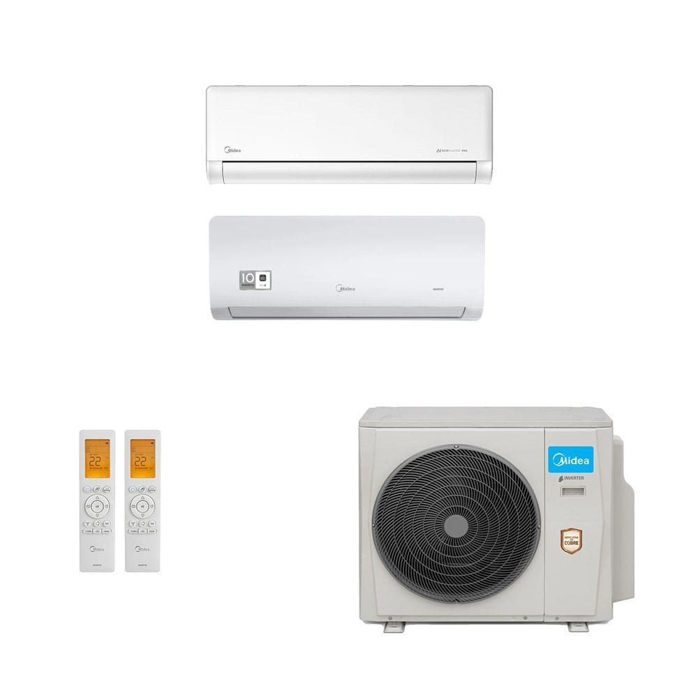 Ar-Condicionado Multi Split Inverter Midea 36.000 (1x Evap HW 12.000 + 1x Evap HW 24.000) Quente/Frio 220V
