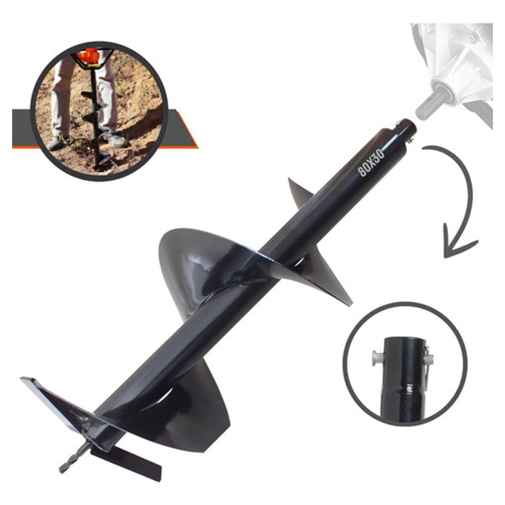 Broca Para Perfurador De Solo 80x30 P/ Carbon Fak & Vulcan