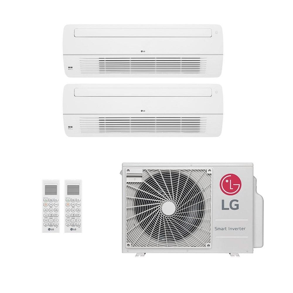Ar-Condicionado Multi Split Inverter LG 18.000 (1x Evap Cassete 1 Via 7.000 + 1x Evap Cassete 1 Via 12.000) Só Frio 220V