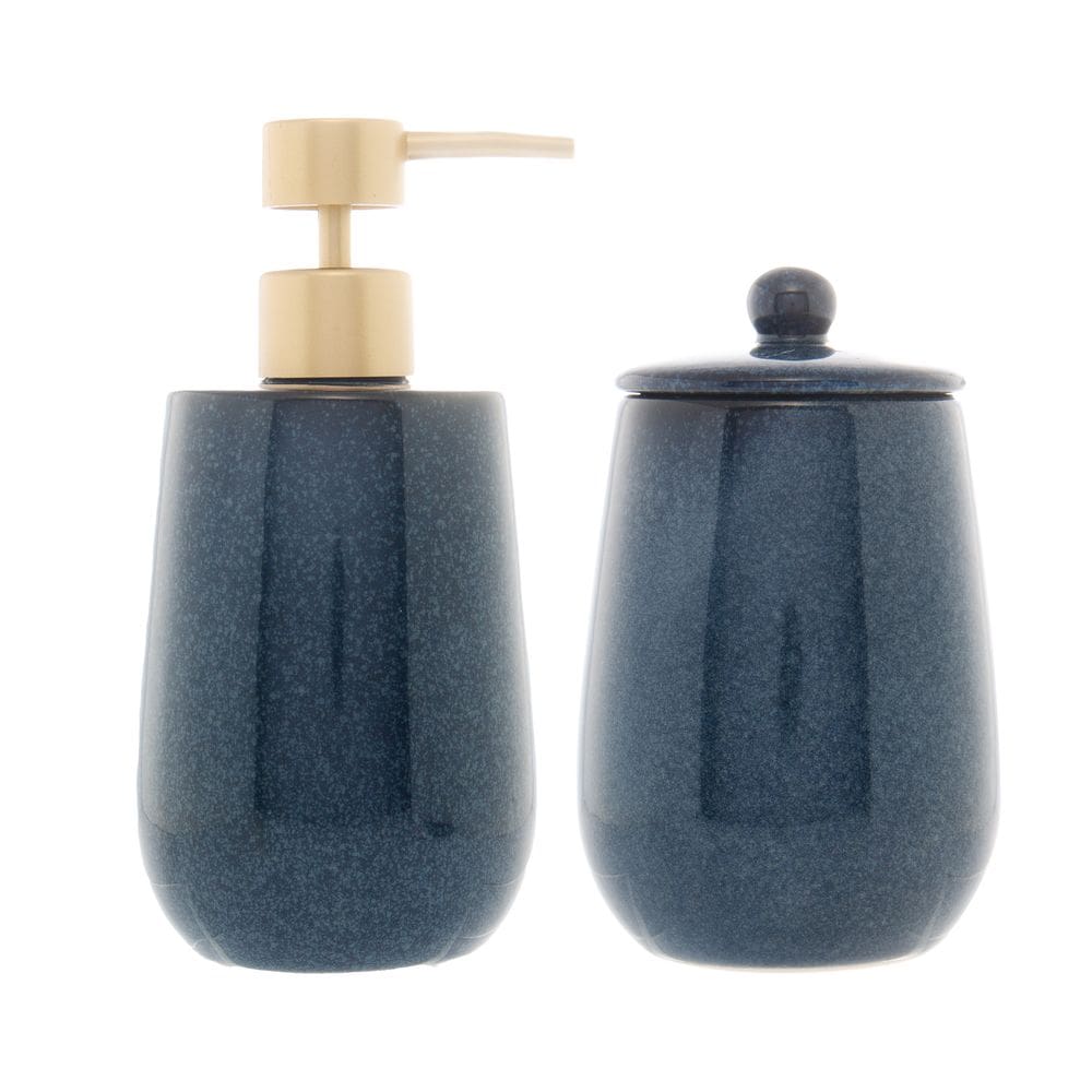 Conjunto 2 Peças para Banheiro de Cerâmica Reactive Azul - L