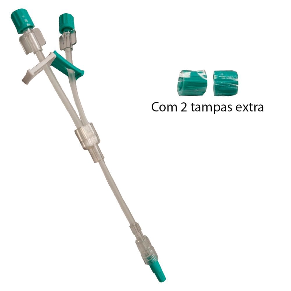 Emu06 Extensor Multivias 2V Luer Lock Lavita C/02 Tampas Ext