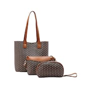 Bolsa Feminina Chenson Monograma Baby Urso Kit 3 peças - Café - 3485366