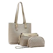 Bolsa Feminina Chenson Monograma Baby Urso Kit 3 peças - Natural - 3485366