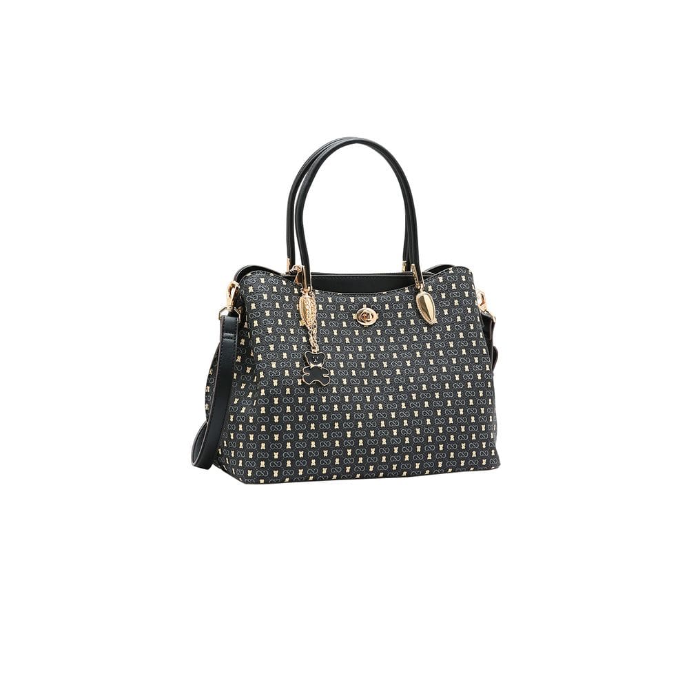Bolsa Feminina Chenson Monograma Baby Urso - Alça de Mão - Preto  3485367