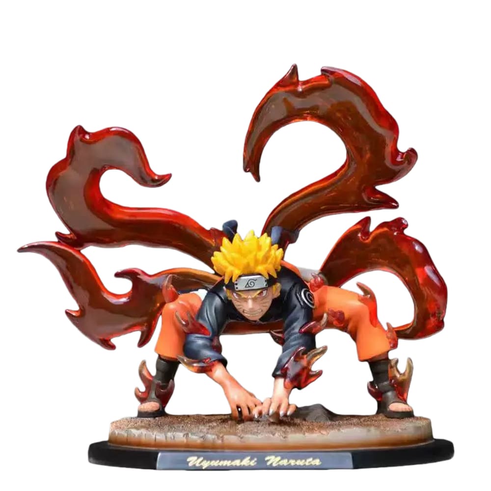 Figura de ornamentos de anime Naruto Ninja Kurama em PVC de tamanho médio