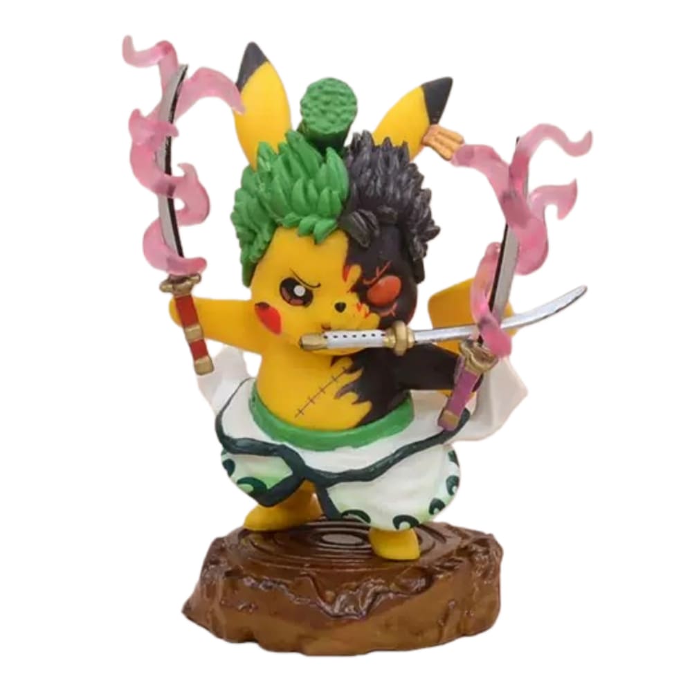 Ornamentos de figuras de anime Pikachu COS Zoro One Piece