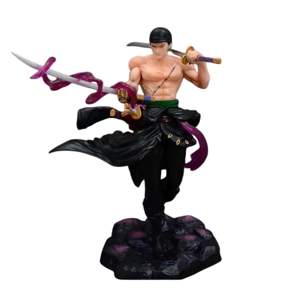 Ornamentos de figuras de anime One Piece Zoro Swordsman PVC