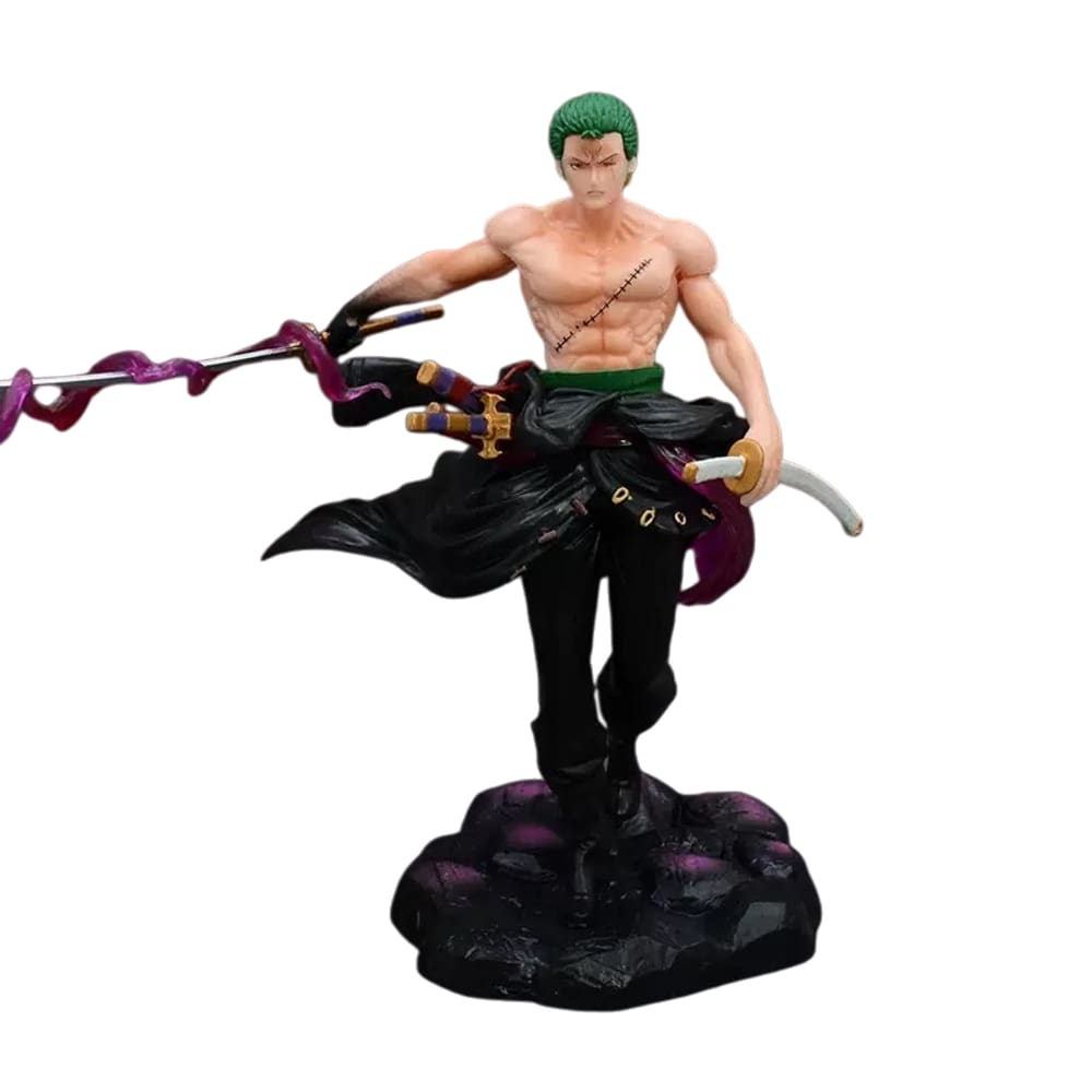 Ornamentos de figuras de anime One Piece Zoro Fighter PVC Medium