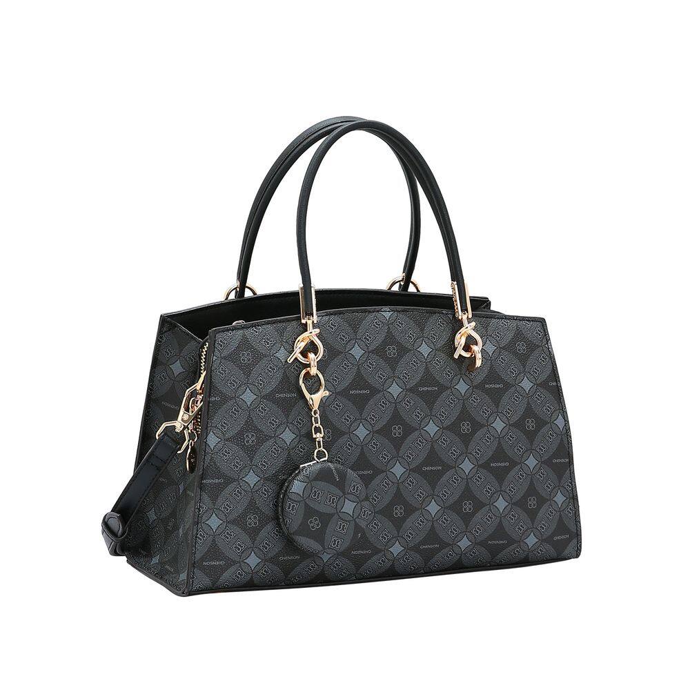 Bolsa Feminina Chenson Monograma Contemporâneo - Alça de Mão - Preto  3485376
