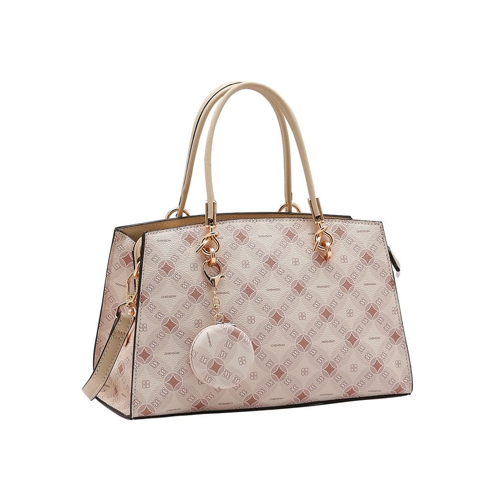 Bolsa de Mão Monograma Contemporâneo - Bege - Chenson 3485376