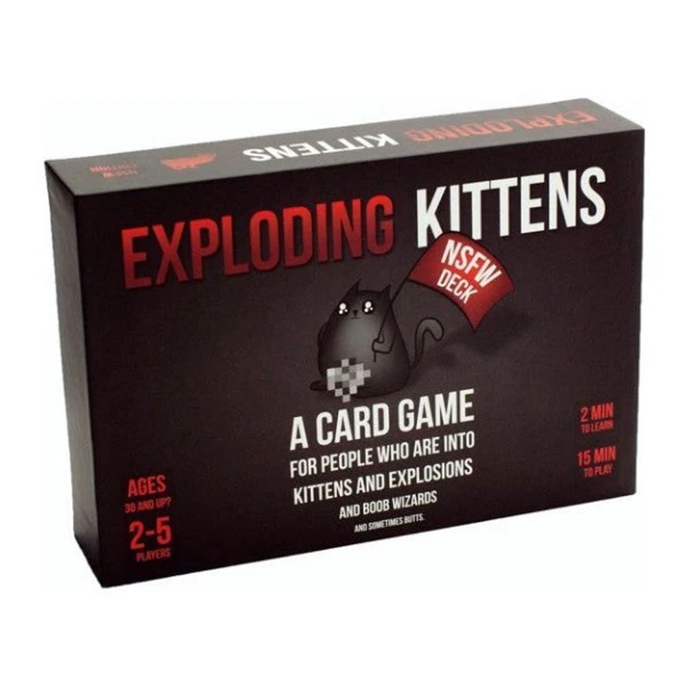 Jogo de cartas Exploding Kittens NSFW Black Card para 2-5 jogadores