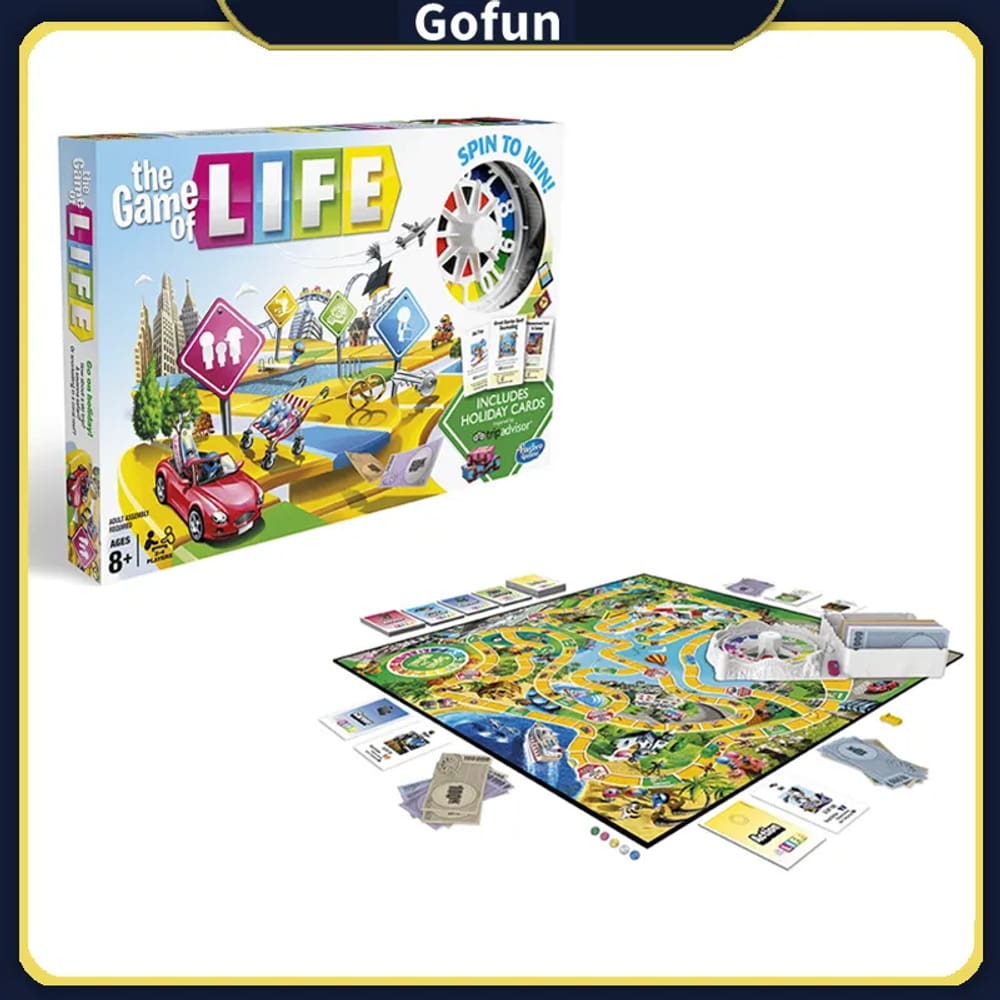 Jogo de tabuleiro Game of Life Game com tabuleiro, cartas e fichas