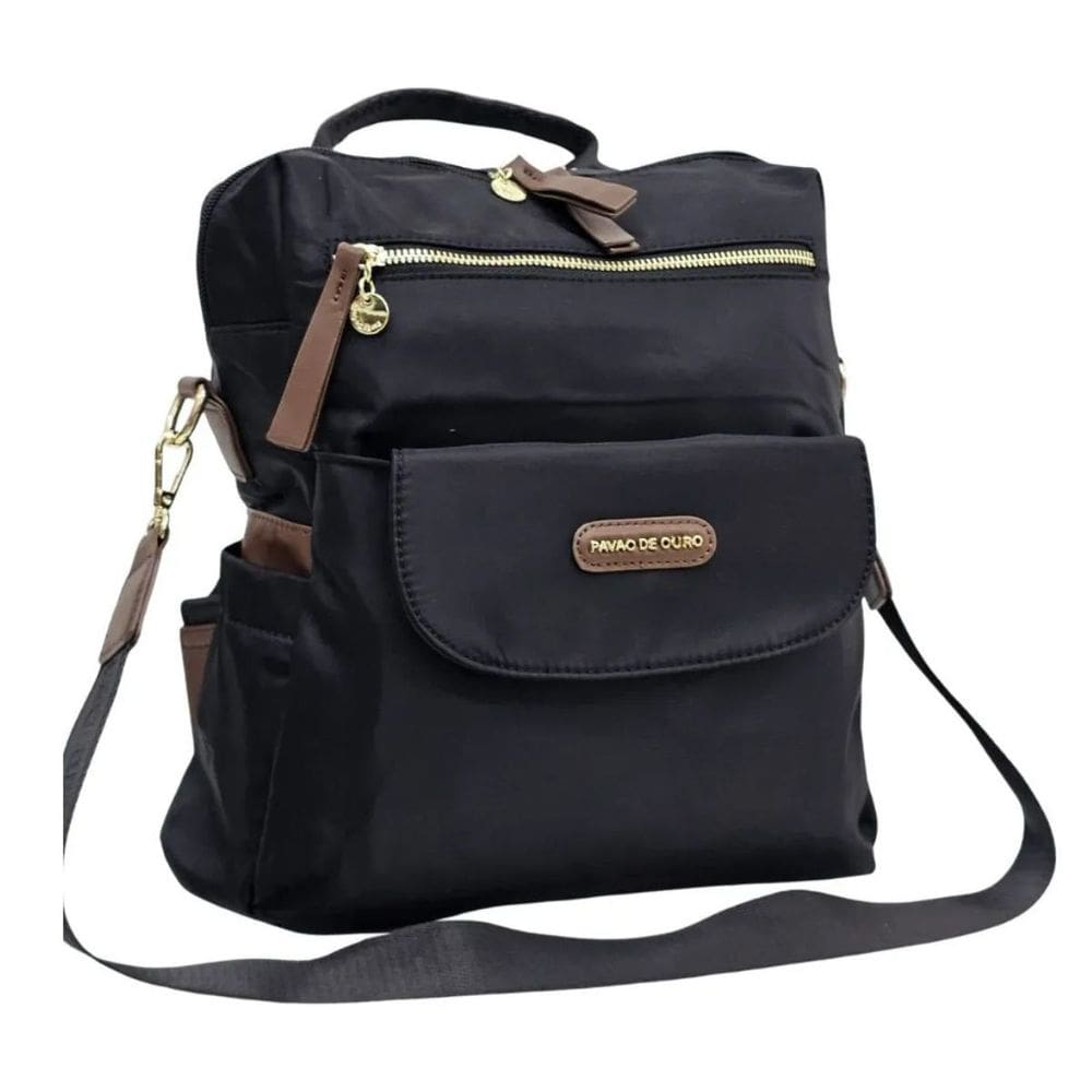 Mochila Bolsa Pavão De Ouro preto impermeável