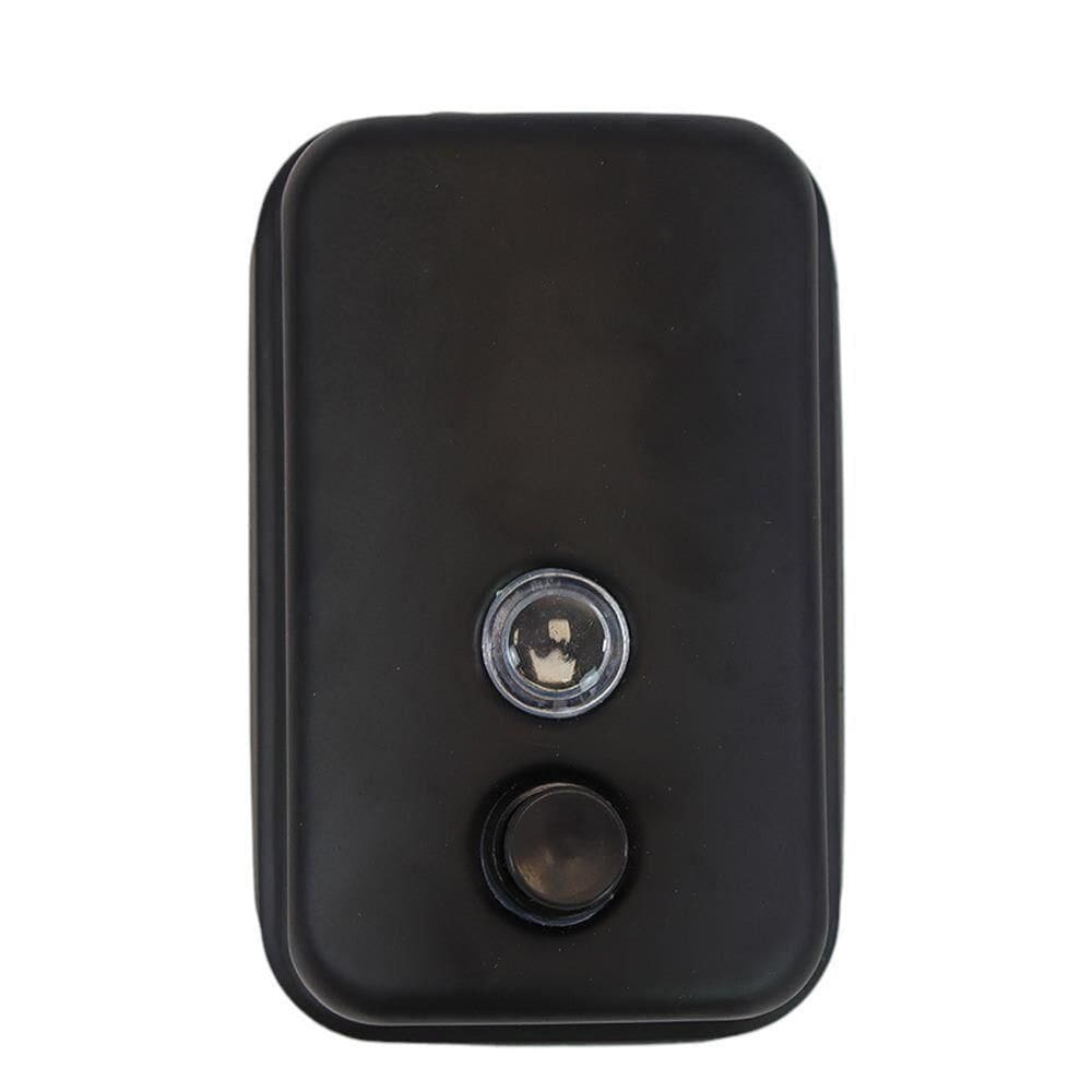 Dispenser Sofisticado Para Sabonete Líquido E álcool Gel 500ml - Inox Preto Moderna