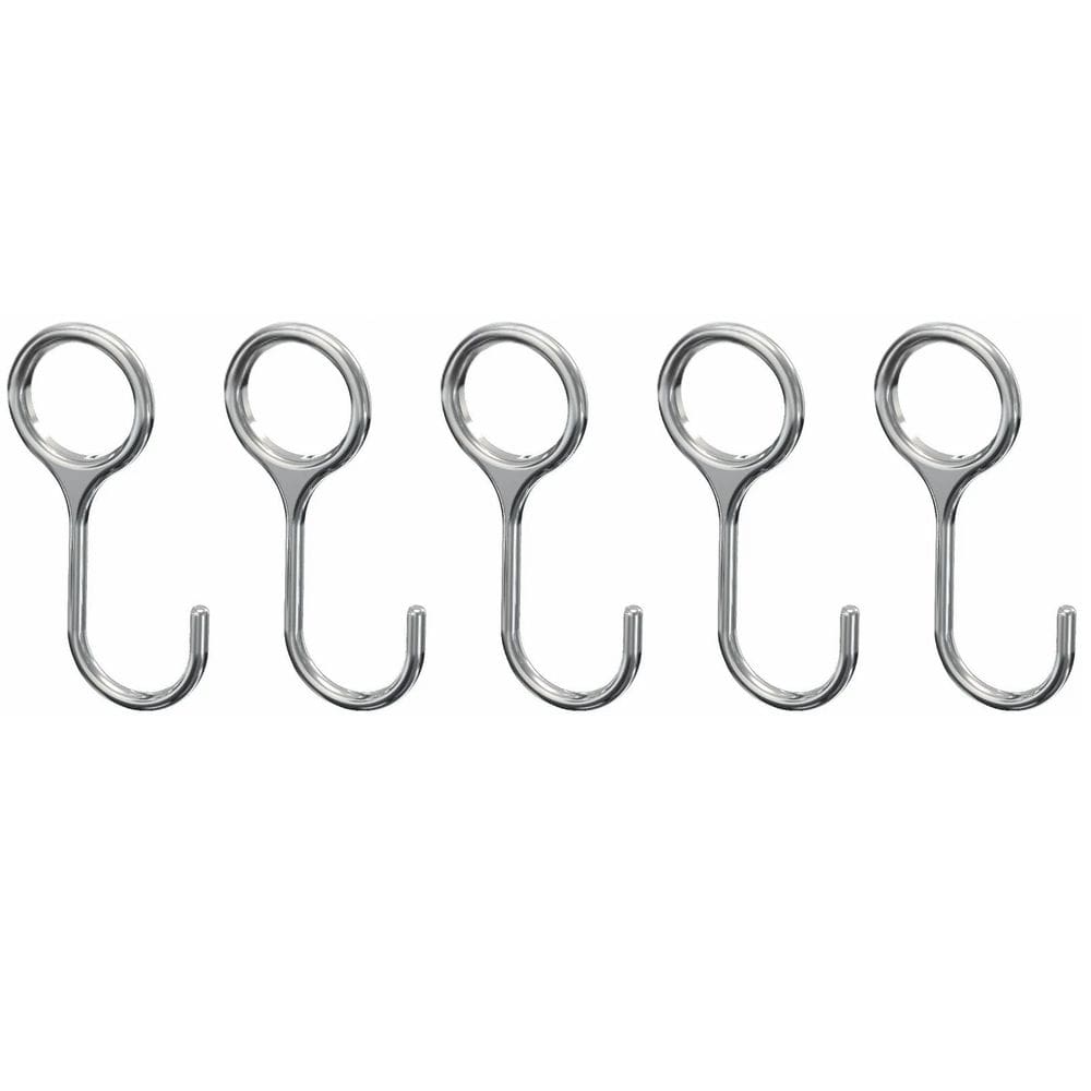 Kit 5 Ganchos Para Porta Utensílios e Talheres Cromado FS