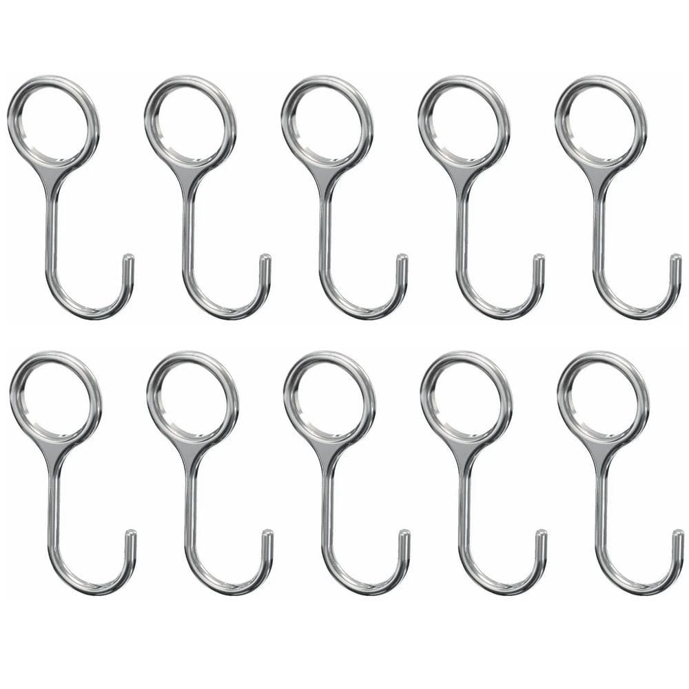 Kit 10 Ganchos Para Porta Utensílios e Talheres Cromado FS